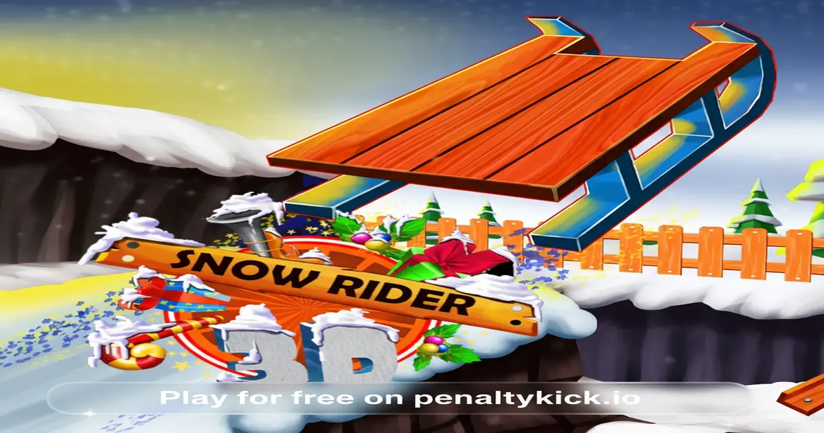 Gameplay screenshot of Snow Rider 3D Unblocked
